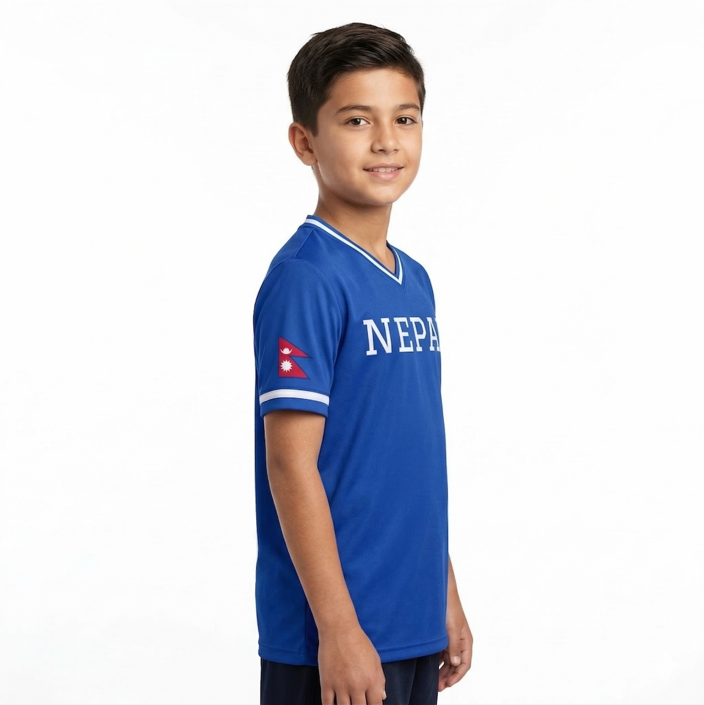 Nepal Baseball National Team Kids' Lifestyle V-Neck Jersey
