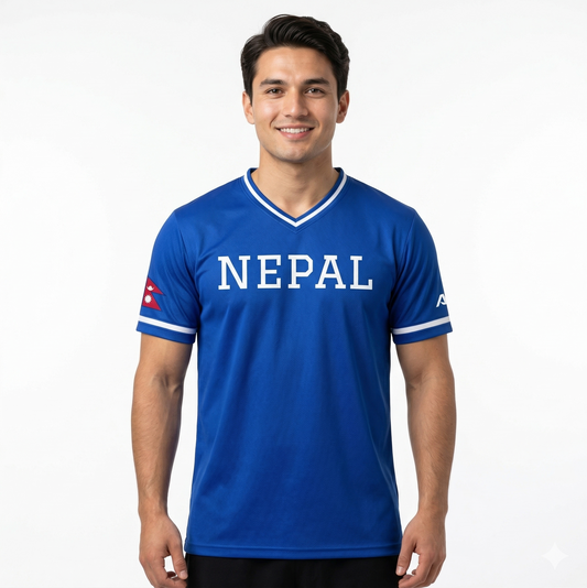 Nepal Baseball National Team Men's Lifestyle V-Neck Jersey