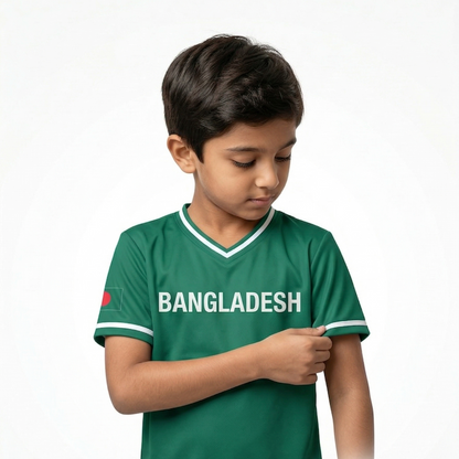 Bangladesh Baseball National Team Kids' Lifestyle V-Neck Jersey