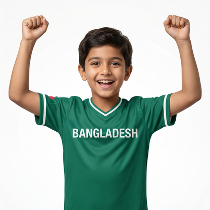 Bangladesh Baseball National Team Kids' Lifestyle V-Neck Jersey