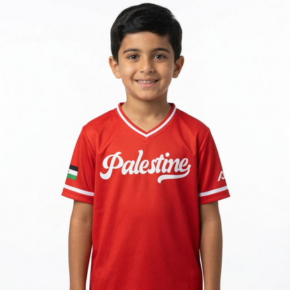 Palestine Baseball National Team Kids' Lifestyle V-Neck Jersey