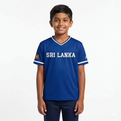 Sri Lanka Baseball National Team Kids' Lifestyle V-Neck Jersey