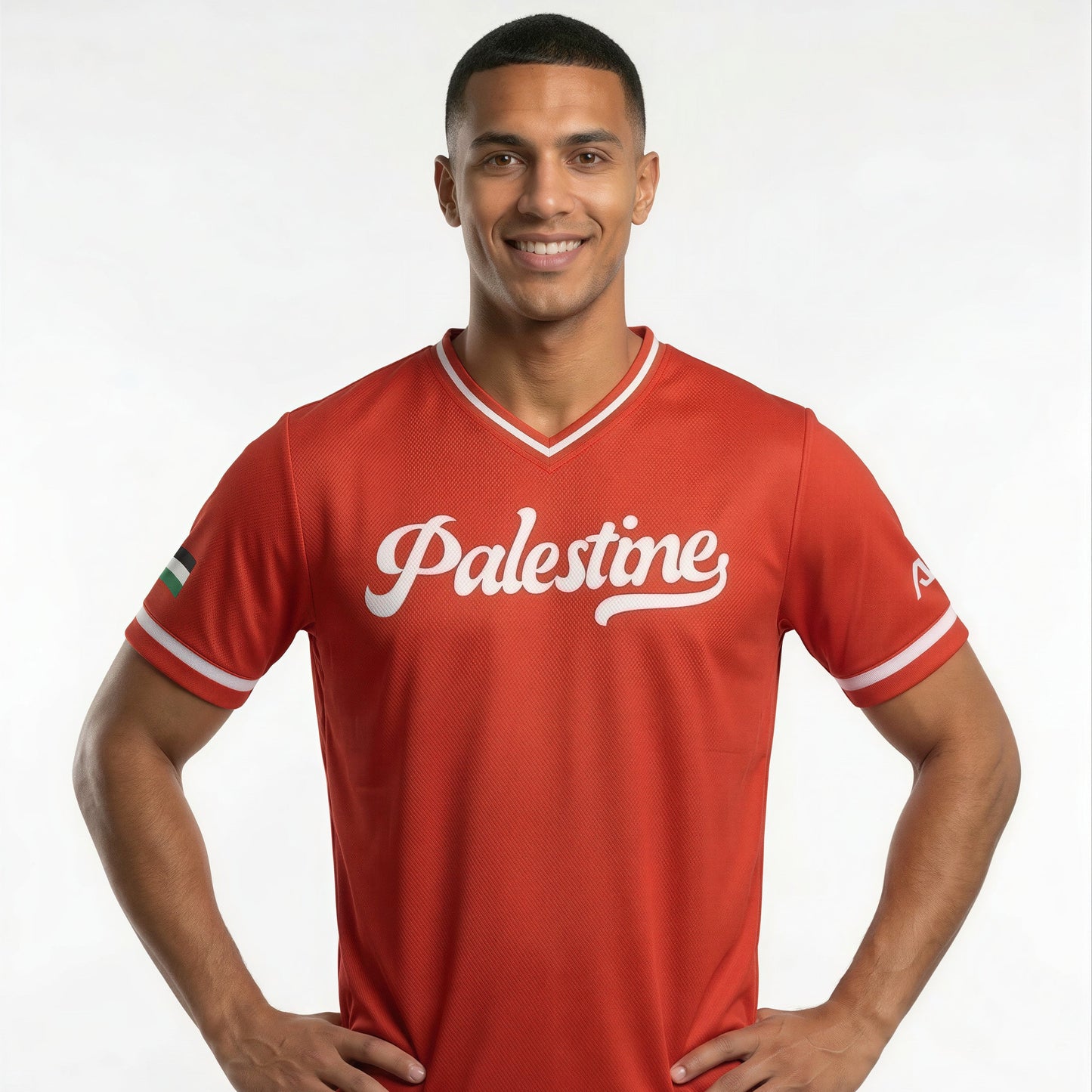 Palestine Baseball National Team Men's Lifestyle V-Neck Jersey