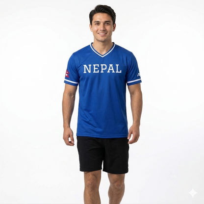Nepal Baseball National Team Men's Lifestyle V-Neck Jersey