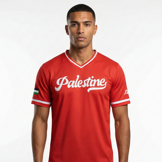 Palestine Baseball National Team Men's Lifestyle V-Neck Jersey