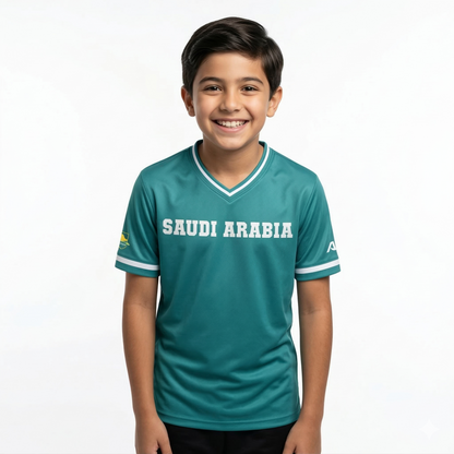 KSA Baseball National Team Kids' Lifestyle V-Neck Jersey