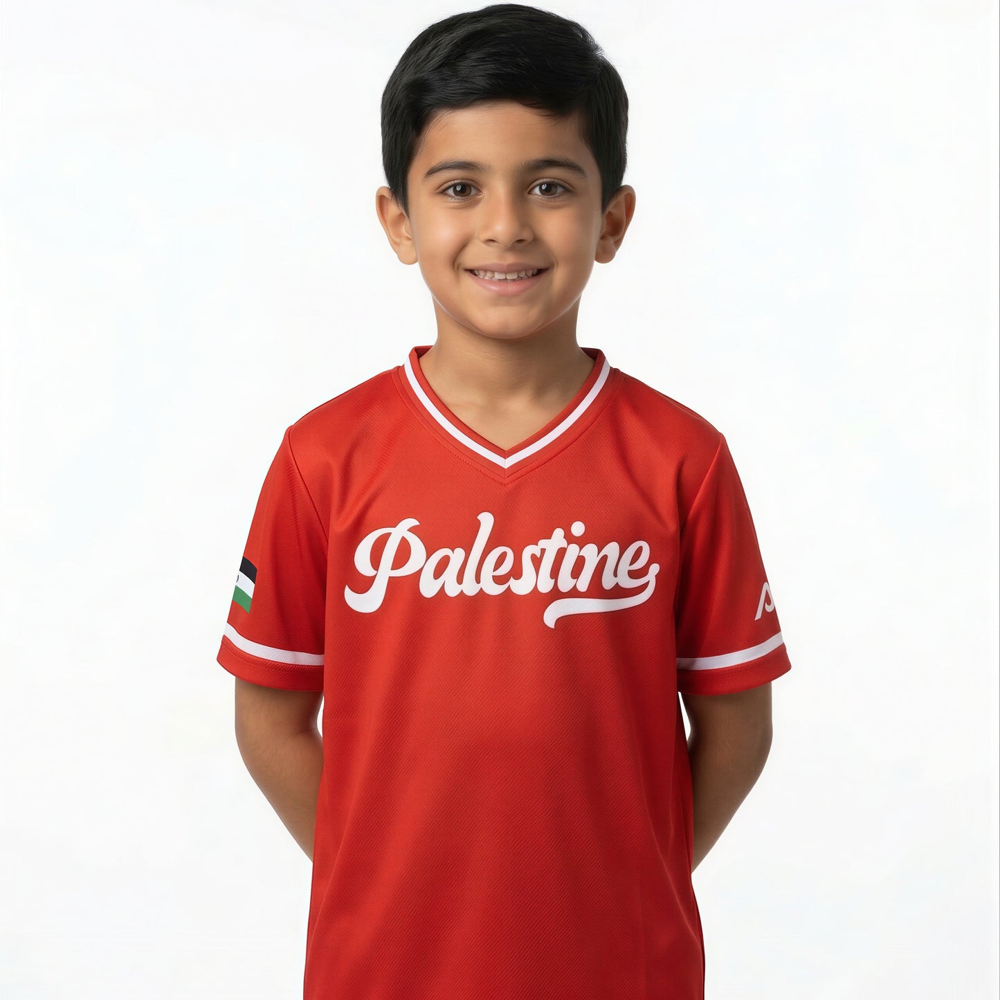 Palestine Baseball National Team Kids' Lifestyle V-Neck Jersey