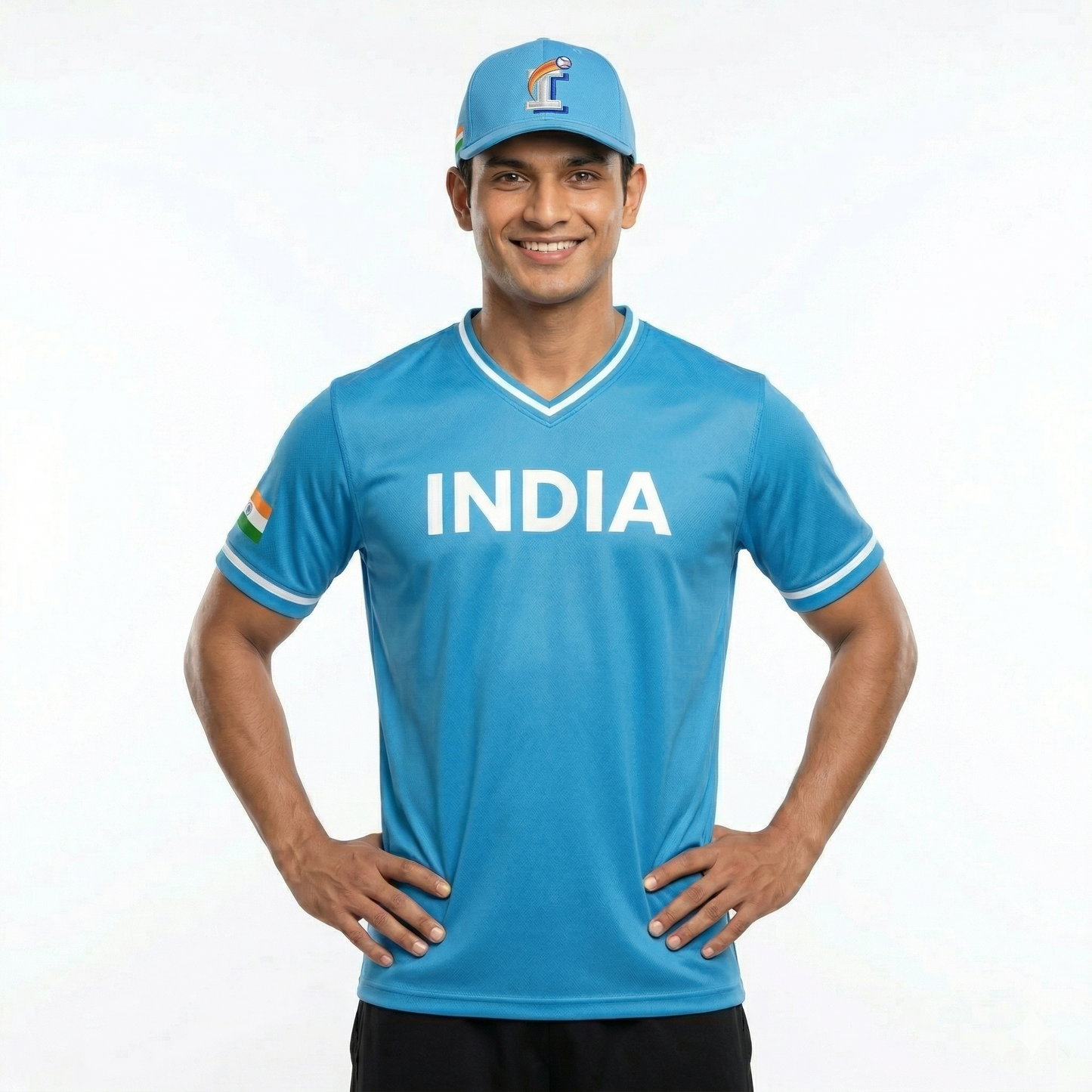 India Baseball National Team Men's Lifestyle V-Neck Jersey