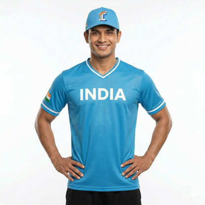 India Baseball National Team Men's Lifestyle V-Neck Jersey