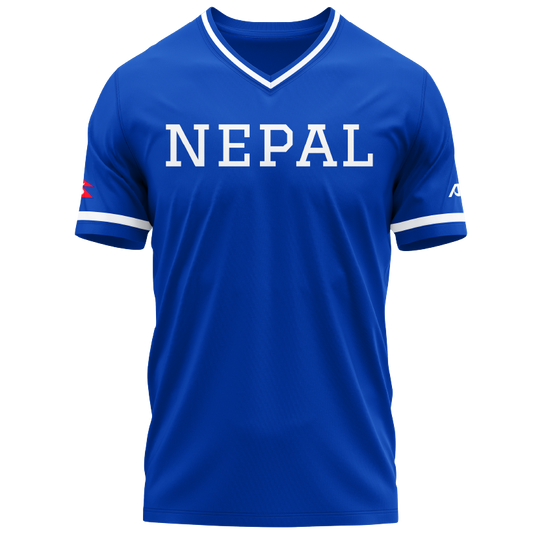 Nepal Baseball National Team Men's Lifestyle V-Neck Jersey