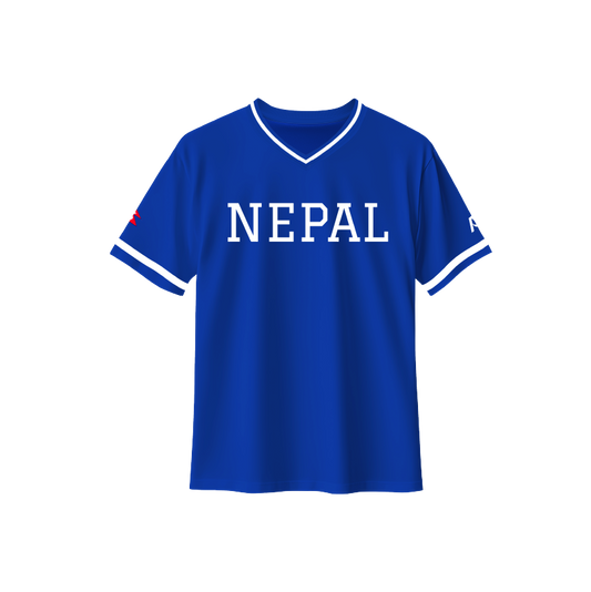 Nepal Baseball National Team Kids' Lifestyle V-Neck Jersey